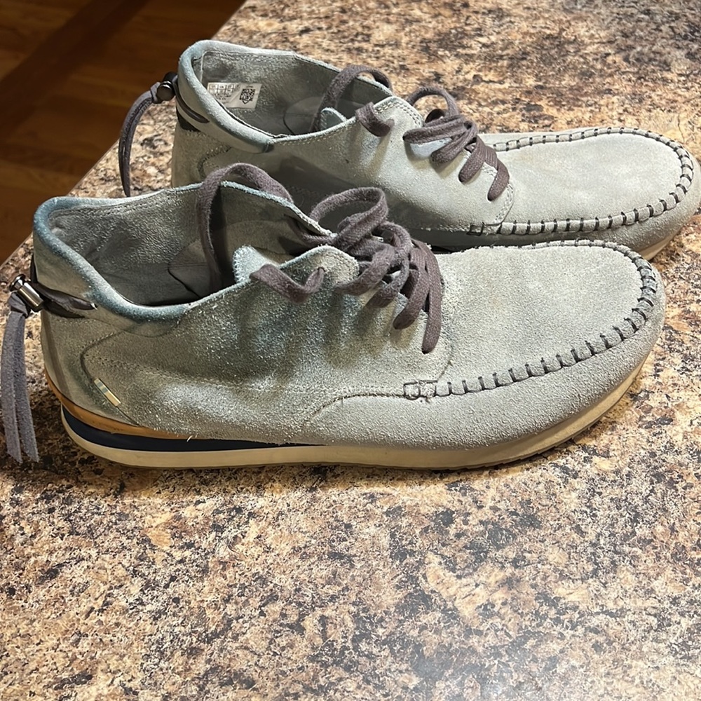 TOMS Mens Suede Balboa Size 13 Gray / Blue Mid Top Shoes
